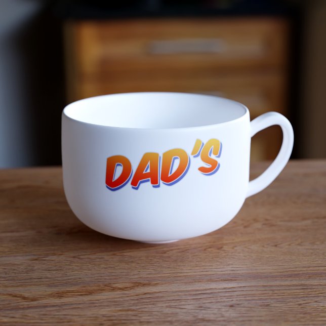 Dad's Simple Soup Mug (Perfect soup mug for your Dad. It already has his name on it. Makes a great gift for him)