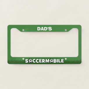 Dad's Soccermobile Soccer Dad Custom License Plate Frame