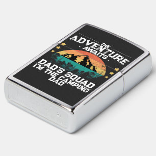 DAD's SQUAD, I'm the Camping Dad, Adventure Awaits Zippo Lighter