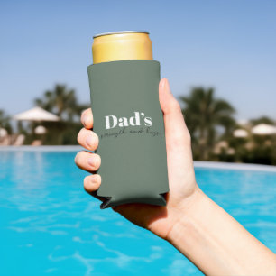 Dad's Strength and Hugs - Father's Day Gift Seltzer Can Cooler