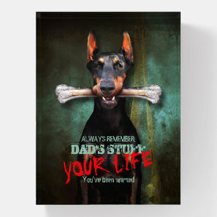 Dad's Stuff, Your Life: Doberman Dog with Bone - Paperweight