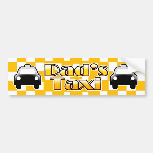 Dads Taxi Bumper Sticker Car Auto Decal