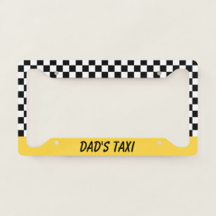 Dad's Taxi Car Auto License Plate Frame Gift