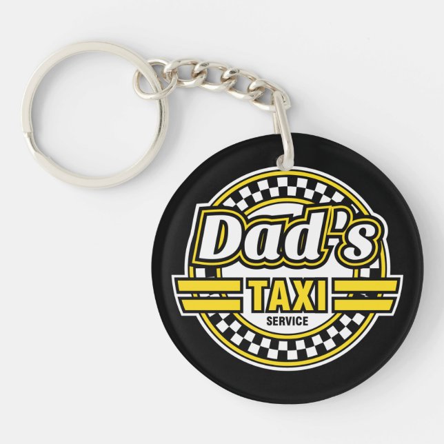 Dad's Taxi Service - Gift for Dad - Keychain (Front)
