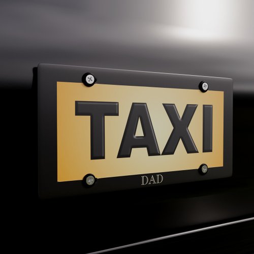 Dads Taxi Service Personalized License Plate