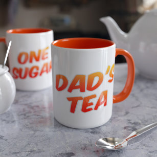 Dad's Tea One Sugar Orange Two-Tone Coffee Mug