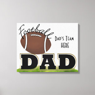 Dad's Team Wrapped Canvas Print