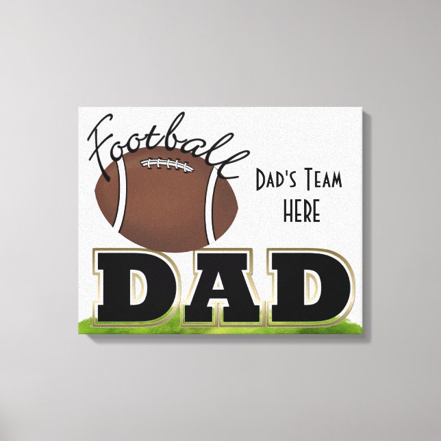Dad's Team Wrapped Canvas Print (Front)