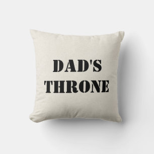 Dad's Throne Throw Pillow 16" x 16"