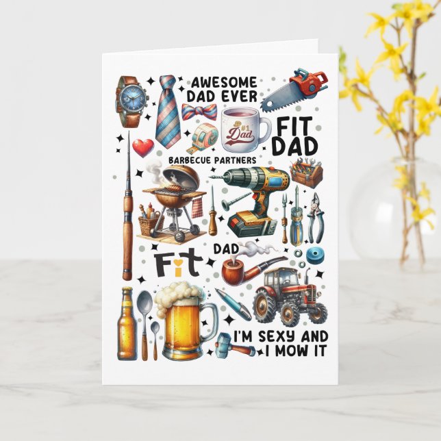 Dad's Toolbox of Life Card (Yellow Flower)