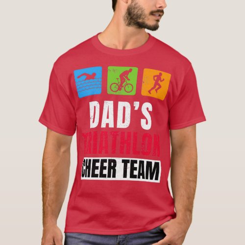 Dads Triathlon Supporters Family Cheer 2 T_Shirt