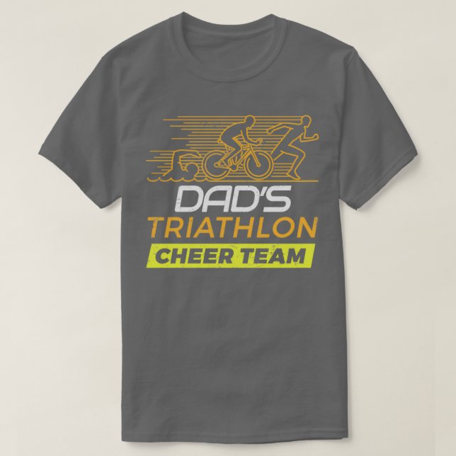 Dads Triathlon Supporters Family Cheer T-Shirt (Design Front)