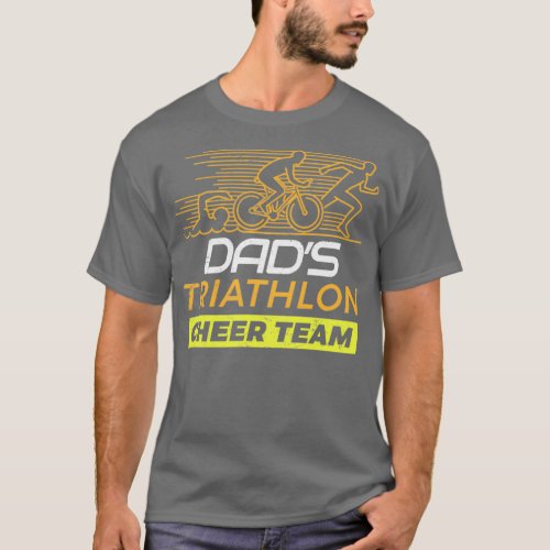 Dads Triathlon Supporters Family Cheer T_Shirt