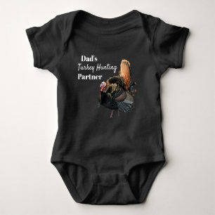 Dad's Turkey Hunting Partner Cute Hunter Baby Bodysuit