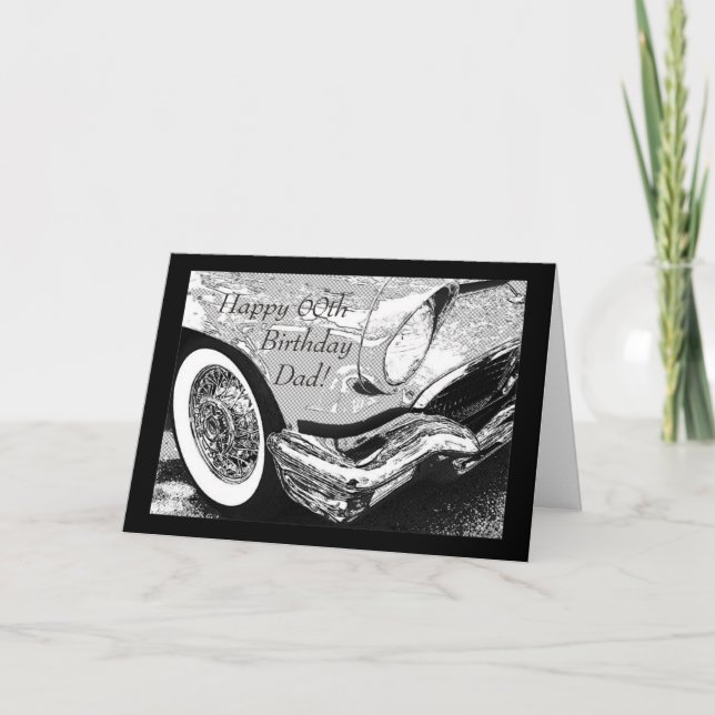 Dad's vintage car- birthday card (Front)