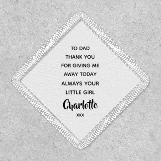 Dads Wedding Tie Personalized Patch