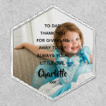 Dads Wedding Tie Personalized Photo Patch<br><div class="desc">Such a lovely idea for a bride to iron on the inside of her father's wedding tie this fully editable and personalized label/patch</div>