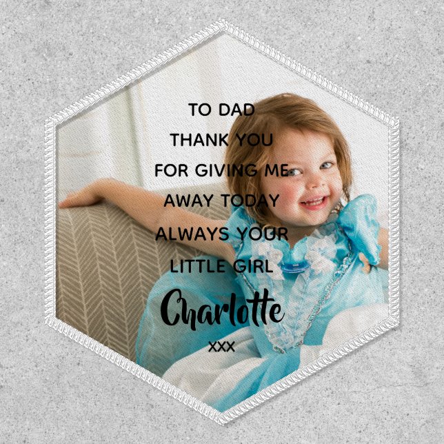 Dads Wedding Tie Personalized Photo Patch (Front)