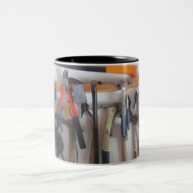 Dad's workshop Two-Tone coffee mug (Center)