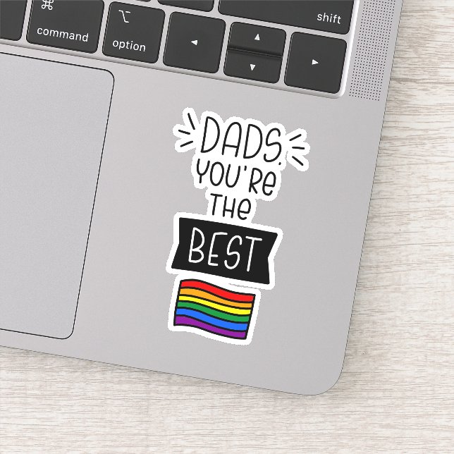 Dads, You're The Best - Father's Day Pride Sticker (Detail)