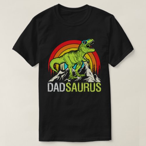 Dadsaurus Dinosaur Papa Dad Saurus Fathers Day T_Shirt