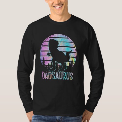 Dadsaurus Rex Dinosaur Dad Saurus Tye Die Matching T_Shirt