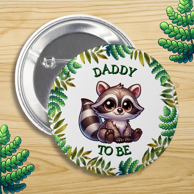 DadTo Be | Woodland Themed Baby Shower  Button (Creator Uploaded)