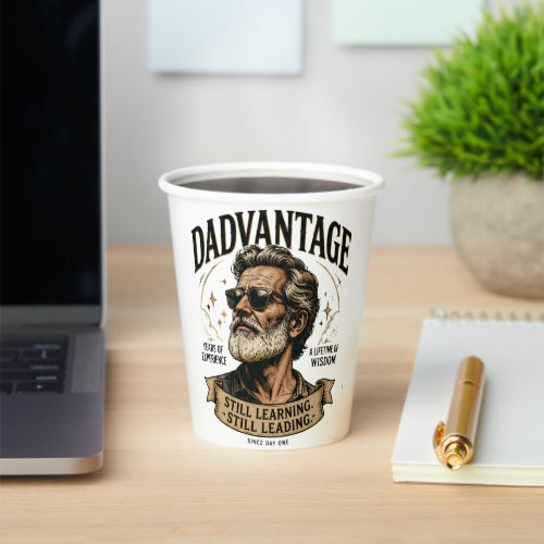 DADVANTAGE Still Learning Still Leading Retro Dad Paper Cups
