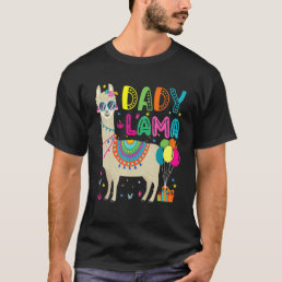 Dady Llama Birthday Balloons sunglasses Llama Pet  T-Shirt