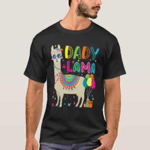 Dady Llama Birthday Balloons sunglasses Llama Pet T-Shirt