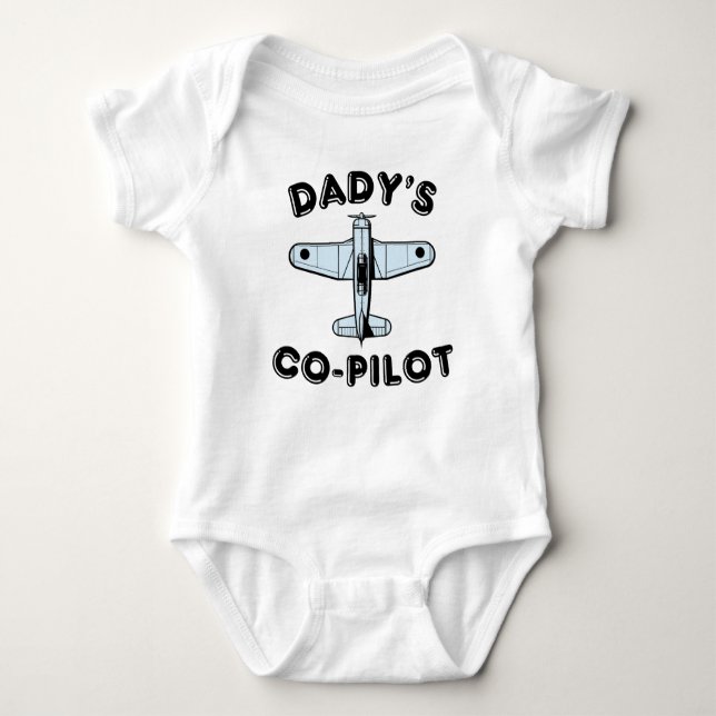 Dady's co pilot baby bodysuit (Front)