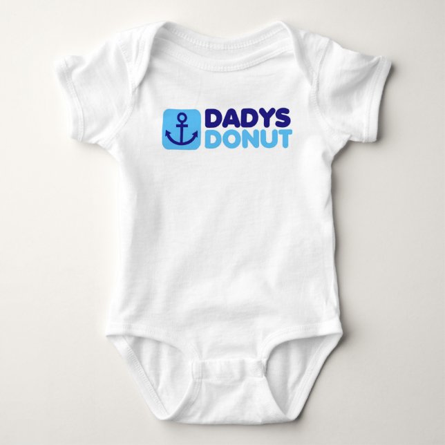 Dadys Donut baby creeper blue (Front)