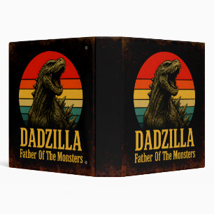 Dadzilla Father Of The Monsters Fathers Day 3 Ring Binder