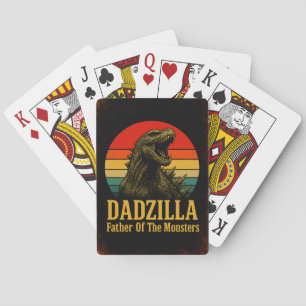 Dadzilla Father Of The Monsters Fathers Day Poker Cards