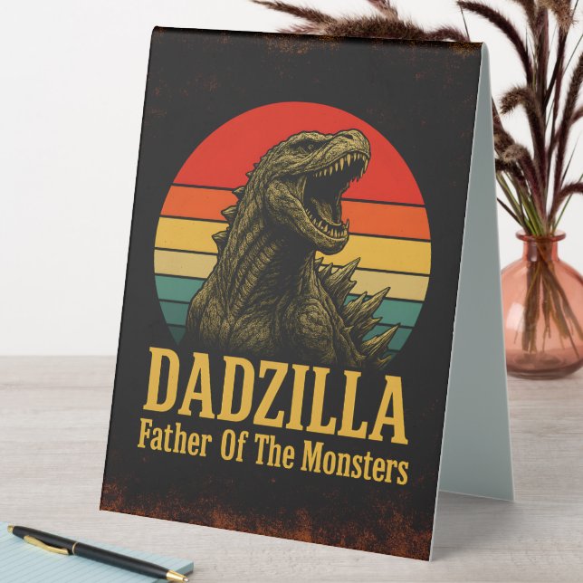 Dadzilla Father Of The Monsters Fathers Day Table Tent (In SItu (Table))