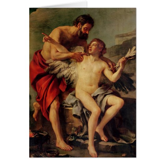 Daedalus Attaching Icarus' Wings, c.1754 Cards (Front)
