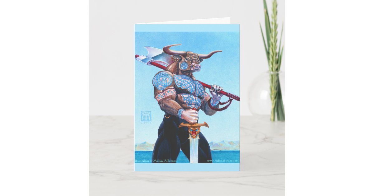 Daedalus Minotaur of Crete Card | Zazzle