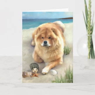 DAEJA AT THE BEACH  heARTdog chow Card