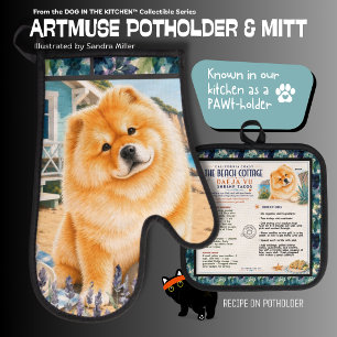 DAEJA -CHOW DOG Oven Mitt & Pot Holder Set