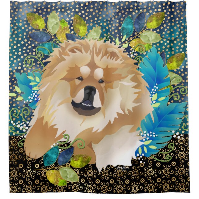 DAEJA VU chow shower curtain (Front)