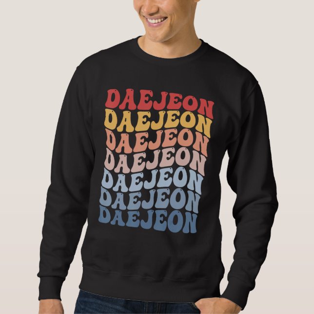 Daejeon City Groovy Retro Sweatshirt (Front)