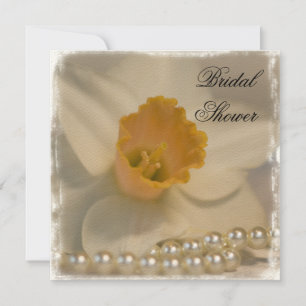 Daffodil and Pearls Bridal Shower Invitation