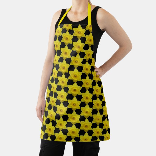 Daffodil Aprons Festive Easter Flower Apron (Insitu)
