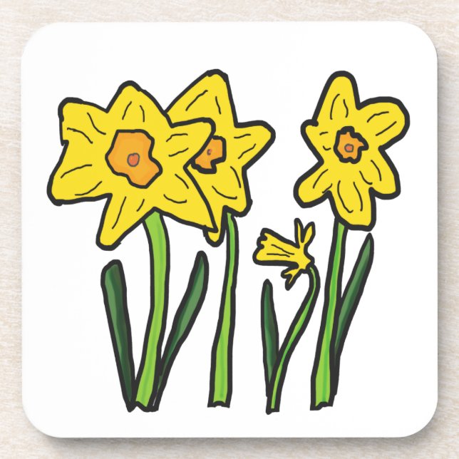 Daffodil Beverage Coaster (Front)