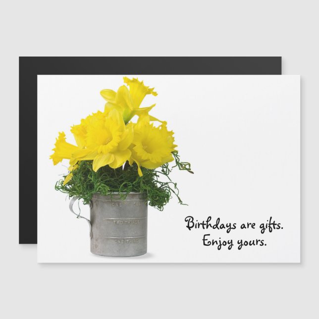 Daffodil Birthday Bouquet (Front/Back)