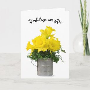 Daffodil Birthday Bouquet Card