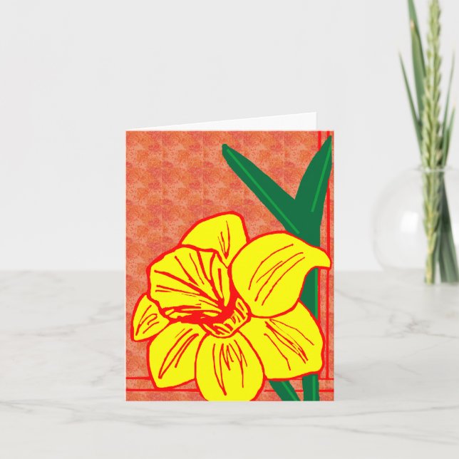 Daffodil blank note card (Front)