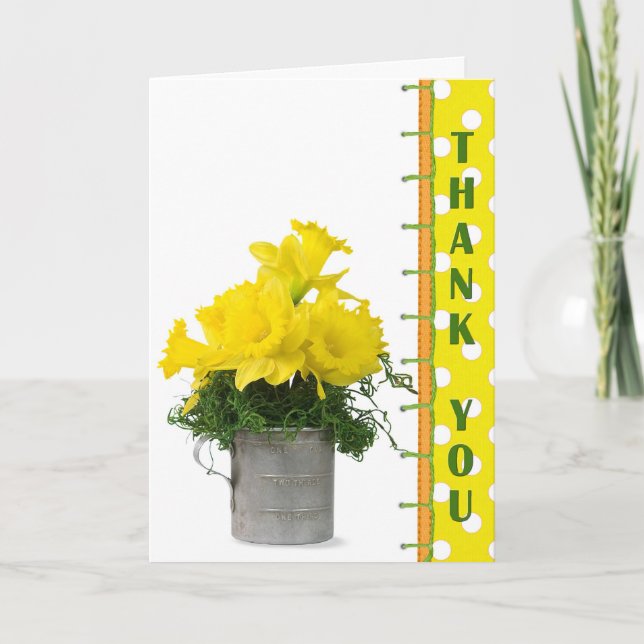 Daffodil Bouquet thank you Card (Front)