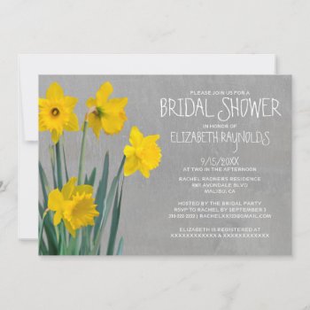 Daffodil Bridal Shower Invitations by topinvitations at Zazzle