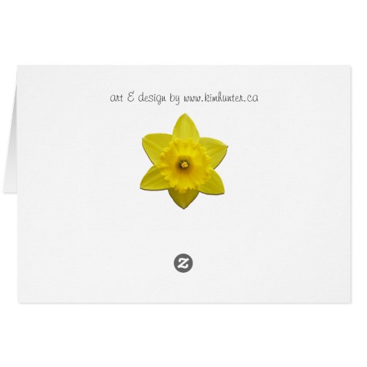Daffodil Cards Personalized Daffodil Flower Cards (Back Horizontal)